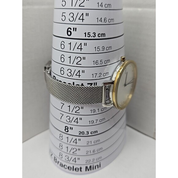 Skagen Hagen SKW2661 Womens 34mm Gold Silver Tone Mesh Quartz Watch New Battery - Picture 7 of 10